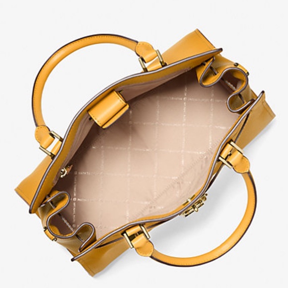 MICHAEL KORS HAMILTON MEDIUM SATCHEL 
 COLOR: GOLDEN ROD
NWT - Picture 15 of 16